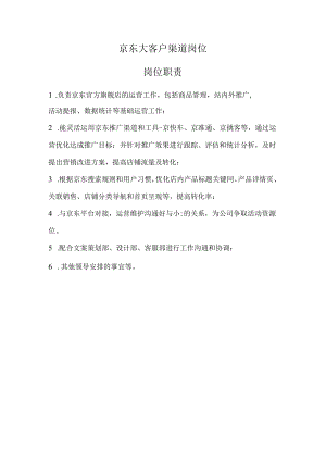 京东大客户渠道岗位职责.docx