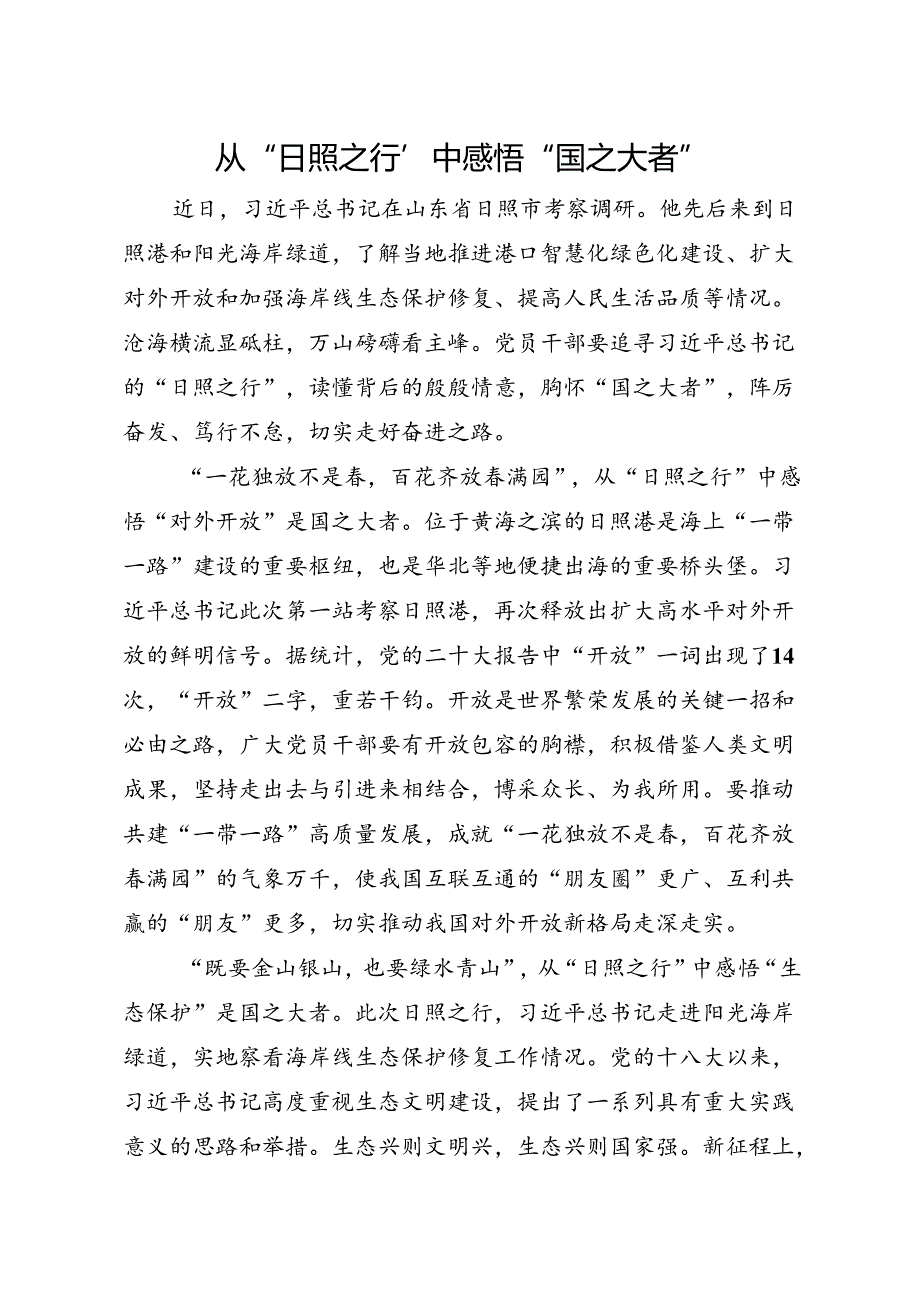 从“日照之行”中感悟“国之大者”.docx_第1页