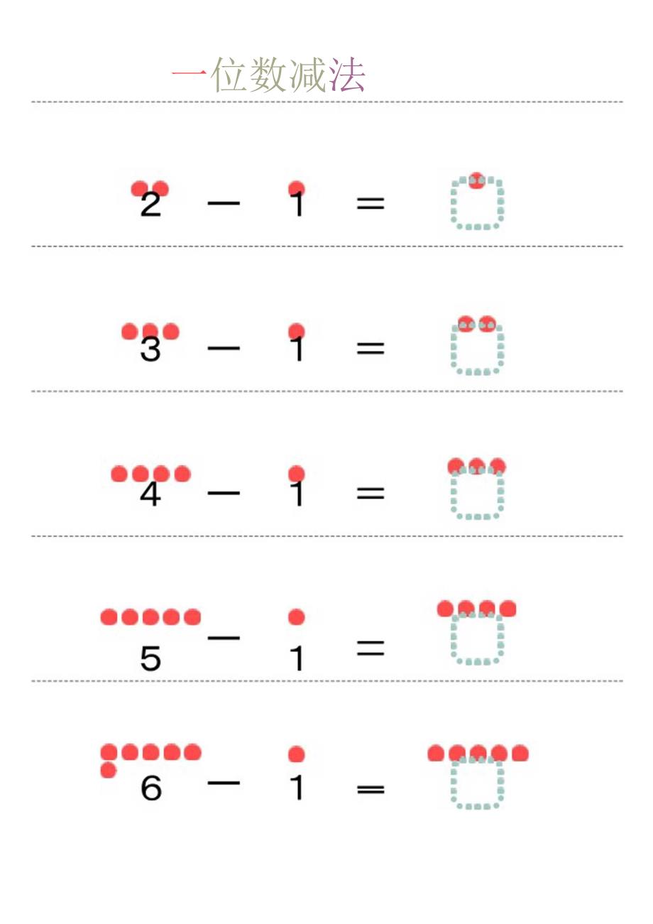 一位数减法练习题.docx_第1页