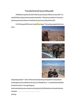 Travel To Grand Canyon Skywalk.docx