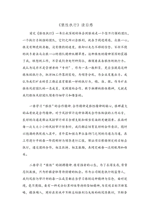 《狼性执行》读后感.docx