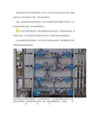 疏水器安装与使用注意事项.docx