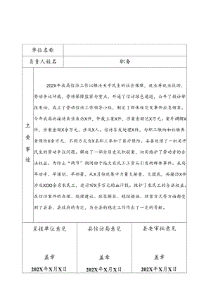 信访工作先进单位、先进工作者推荐审批表.docx