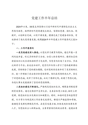 党建工作半年总结.docx