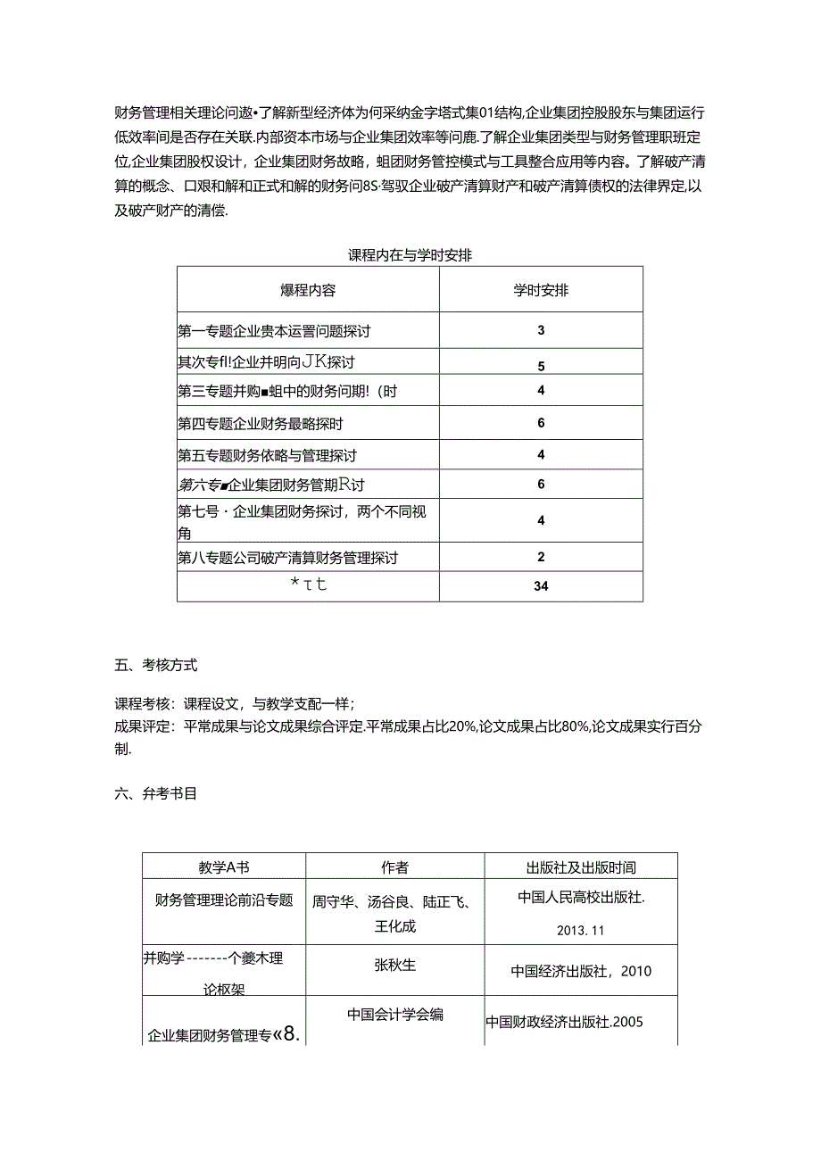 《资本运营与的财务战略管理》课程教学大纲.docx_第2页