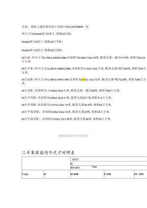 集装箱内外尺寸对照表.docx