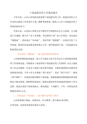 干部选拔任用工作情况报告.docx