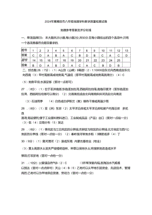 2024莆田质检标准答案.docx