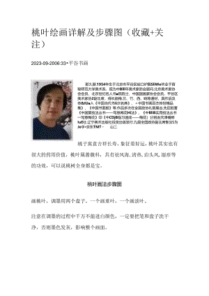 桃叶绘画详解及步骤图（收藏+关注）.docx