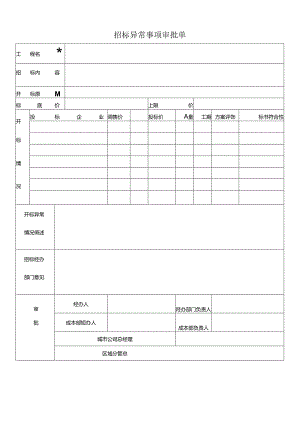 【招采管理】招标异常事项审批单.docx