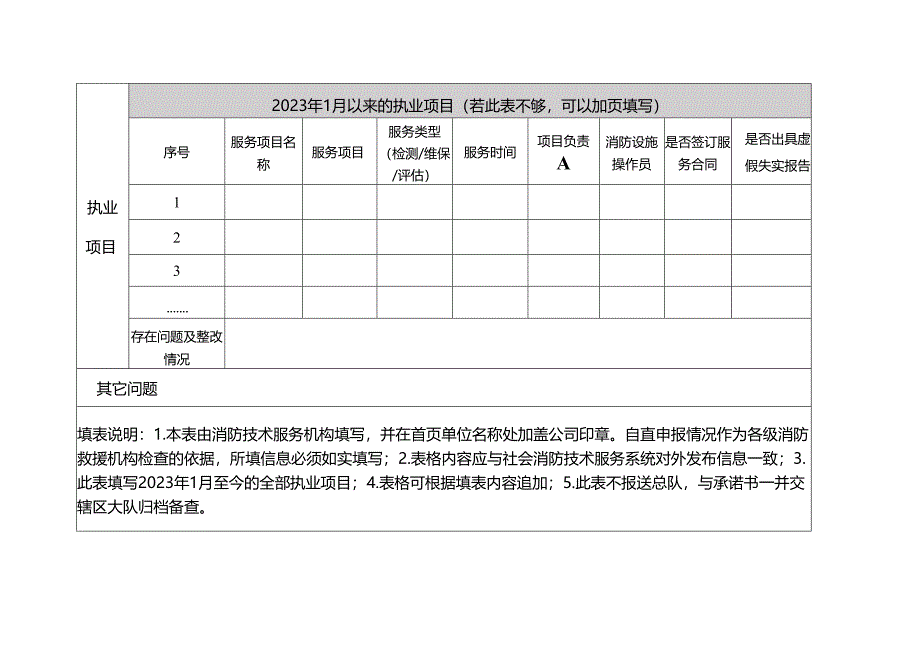 消防技术服务机构执业信息自查申报表.docx_第3页