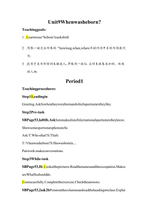 Unit9 When was he born.docx