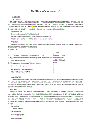 7上 Unit 9 Do you Want to go to movie.docx