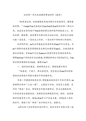 驻村第一书记先进典型事迹材料（最新）.docx