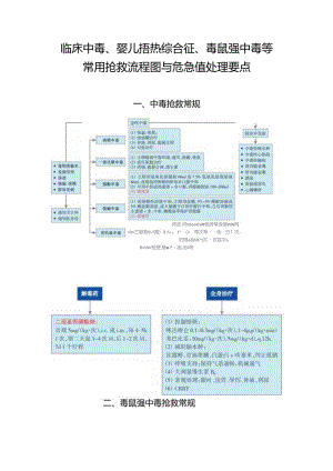 临床中毒、婴儿捂热综合征、毒鼠强中毒等常用抢救流程图与危急值处理要点.docx