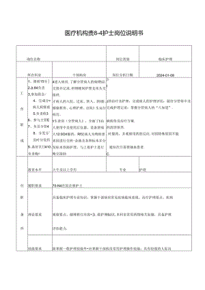 医疗机构责8-4护士岗位说明书.docx
