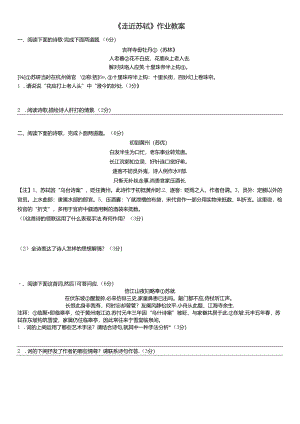 《走近苏轼》作业教案.docx