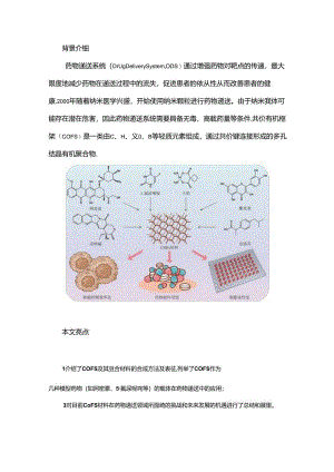共价有机框架材料在药物递送中的应用进展.docx