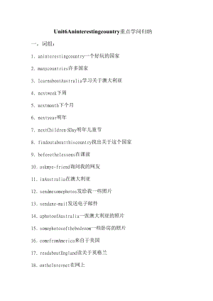 Unit6--An-interesting-country重点知识归纳.docx