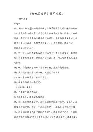 《有趣的发现》教学反思二.docx