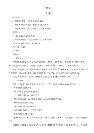 《善良》王蒙-教案.docx