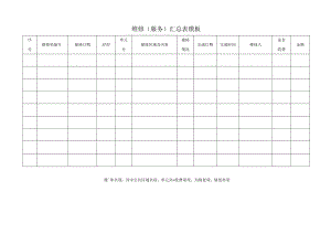 维修（服务）汇总表模板.docx
