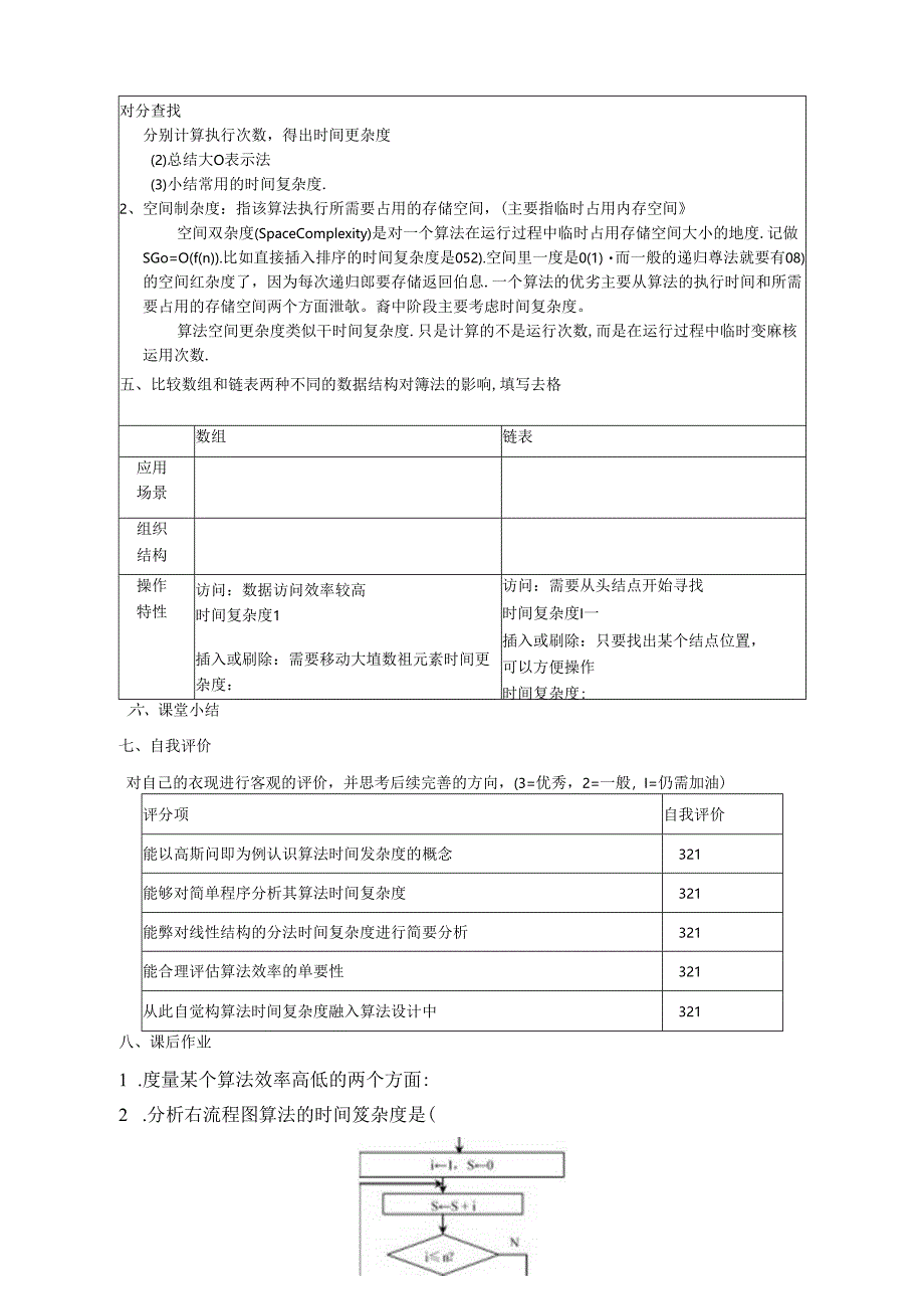 数据结构与算法效率-教学设计（表格式）.docx_第2页