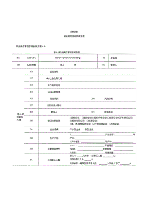 小微企业职业病危害现状调查表、帮扶前（后）小微企业职业健康管理情况登记表、帮扶效果评估考核表.docx