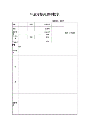 年度考核奖励审批表.docx