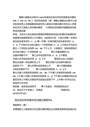 SYB相关表格.docx
