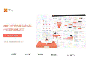 用量化营销思维搭建私域并实现精细化运营.docx