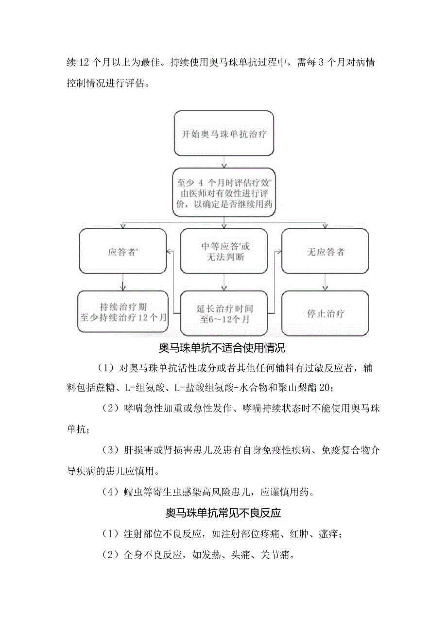 临床奥马珠单抗治疗过敏性疾病分类、使用方法、不适合使用情况及常见不良反应.docx_第3页