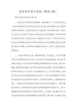 经济责任审计目的(精选5篇).docx