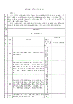 车间级安全检查表（每月度一次）.docx