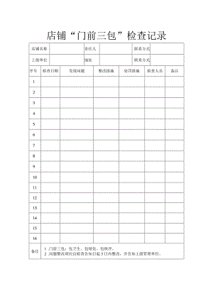 店铺门前三包检查记录.docx