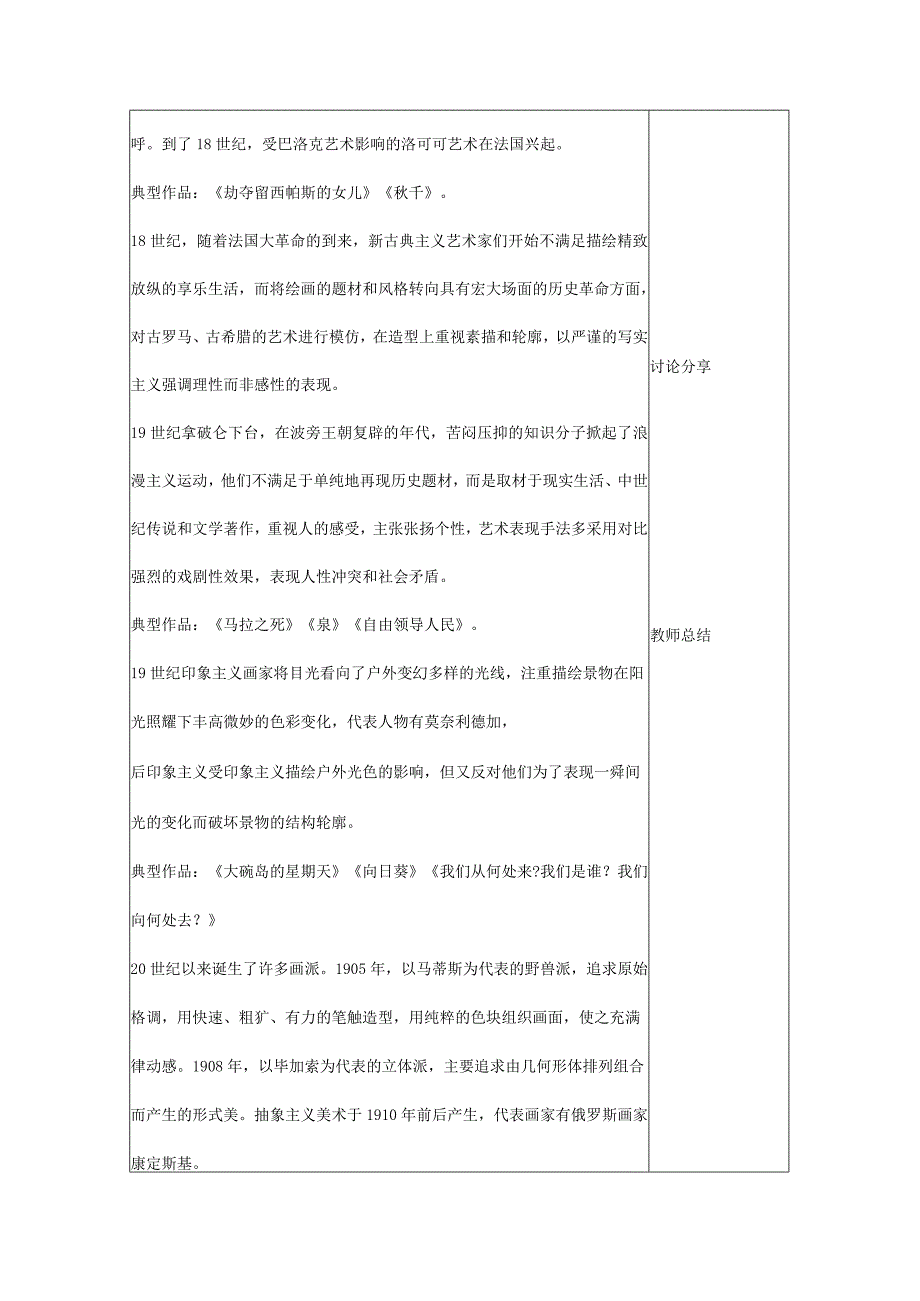 艺术华东师大版美术鉴赏与实践第一课西方传统绘画知识与鉴赏-教案.docx_第3页