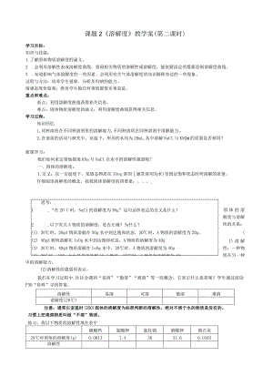 溶解度教学案第二课时.docx