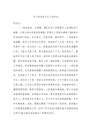 在干部任命大会上的讲话.docx