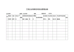 工贸企业有限空间安全管理台账.docx