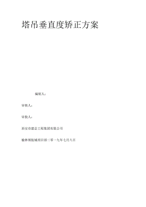 塔吊垂直度矫正方案.docx