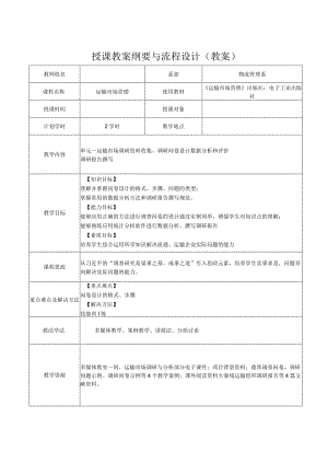 运输市场营销（第2版）教案模块二单元一运输市场调研2.docx