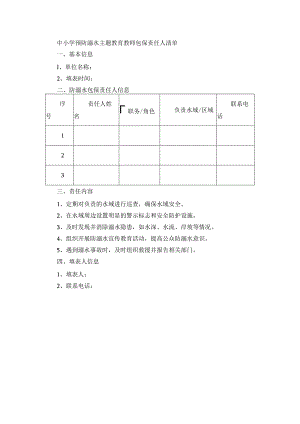 中小学预防溺水主题教育教师包保责任人清单.docx
