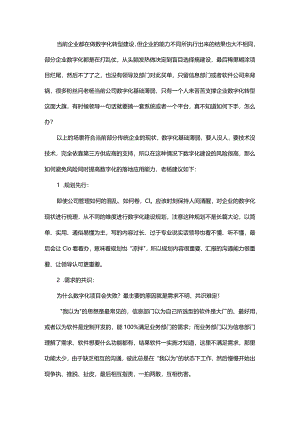 数字化项目从意识到落地的五大保障措施.docx