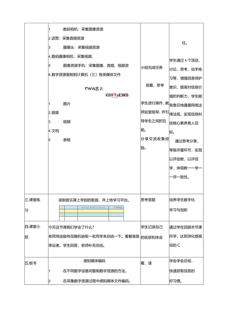 浙教版小学信息科技三下第2课感知媒体编码教学设计（表格式）.docx_第2页