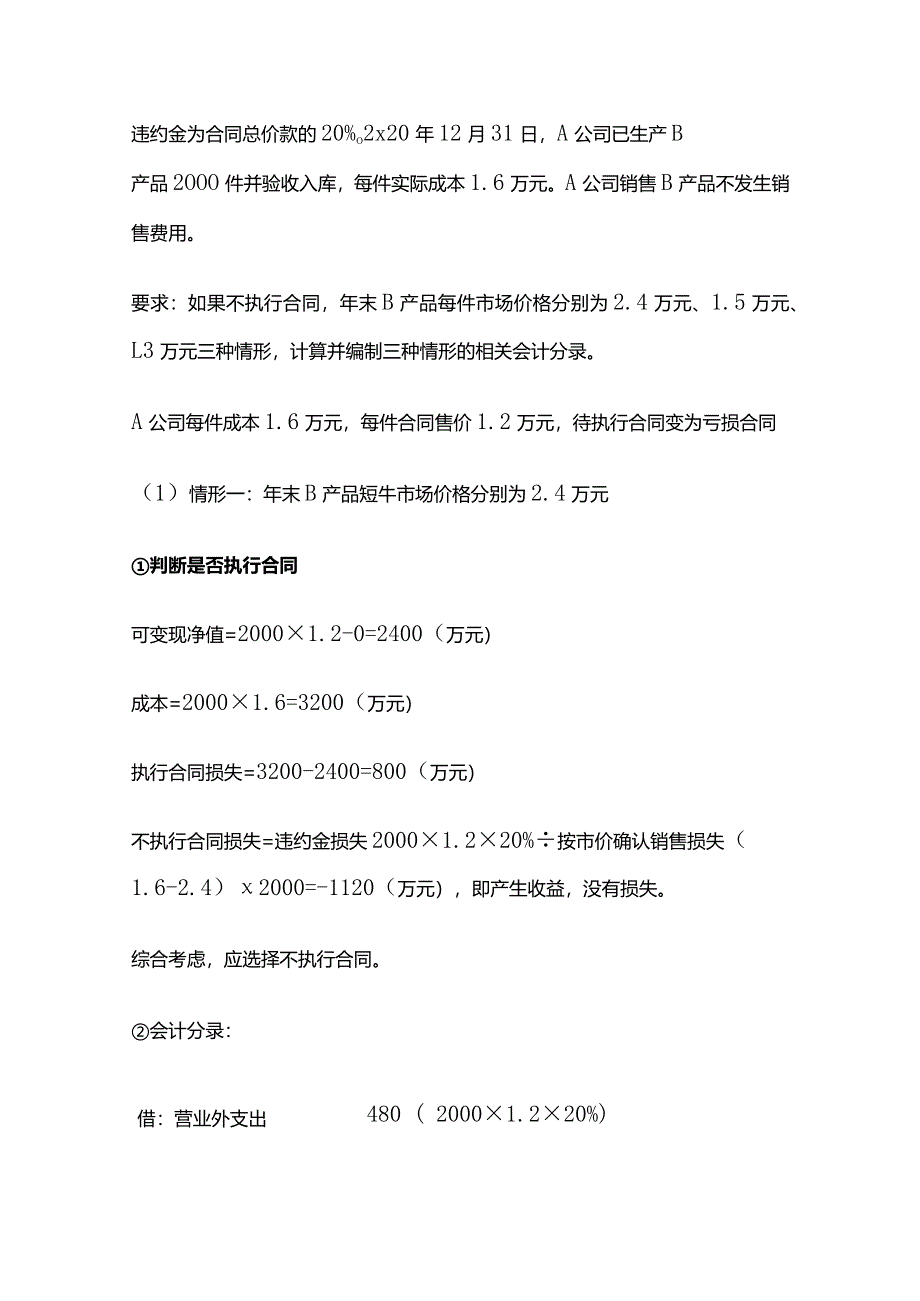 待执行合同变为亏损合同、重组义务、或有事项的列报.docx_第2页