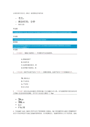 云南省2024年项目负责人(B证)继续教育考试答案.docx
