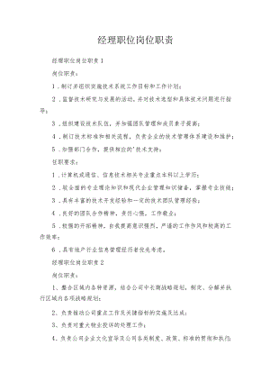 经理职位岗位职责.docx