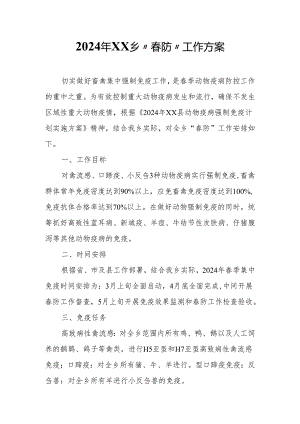 2024年XX乡“春防”工作方案.docx