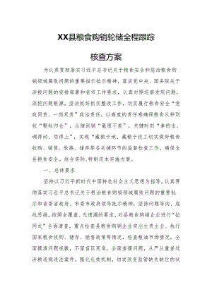 XX县粮食购销轮储全程跟踪核查方案.docx