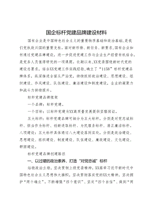 国企标杆党建品牌建设材料.docx